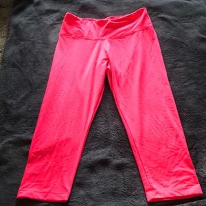 Hot pink crop workout pants